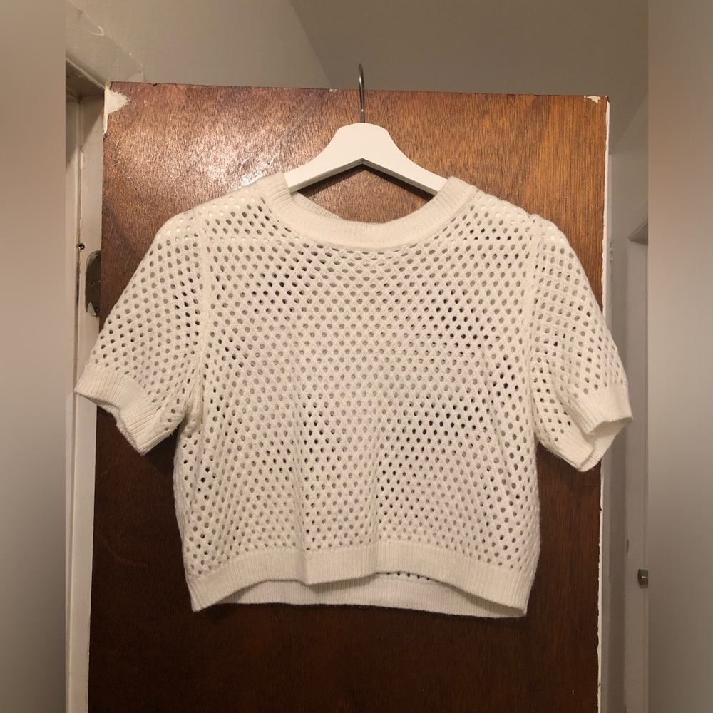 White Knit Women's Top